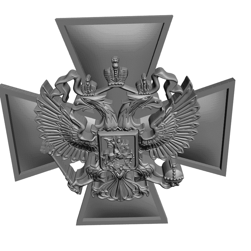 картинка Георгиевский крест с орлом RG2-008 3D-STL.COM