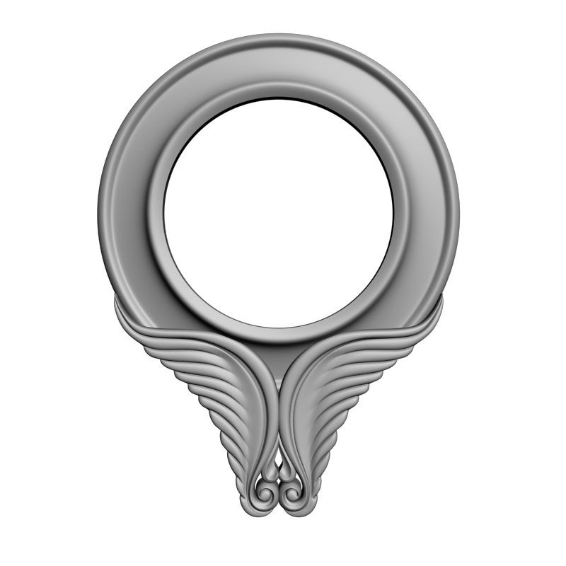 картинка Рама резная круглая D14-701 3D-STL.COM