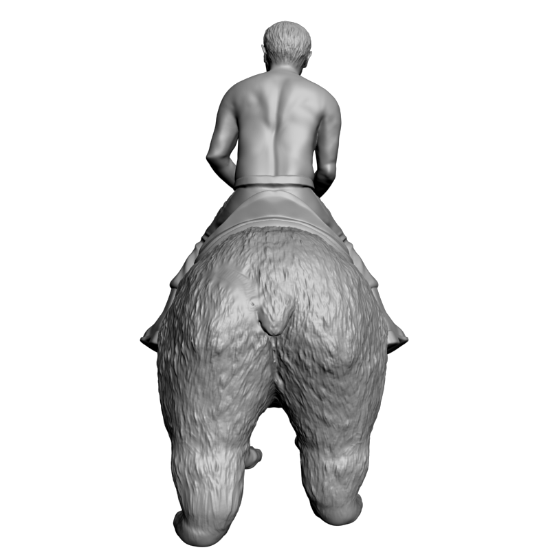 картинка Владимир Путин на медведе L3-366 3D-STL.COM