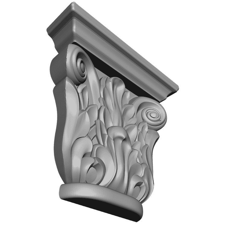 картинка Капитель резная D6-038 3D-STL.COM