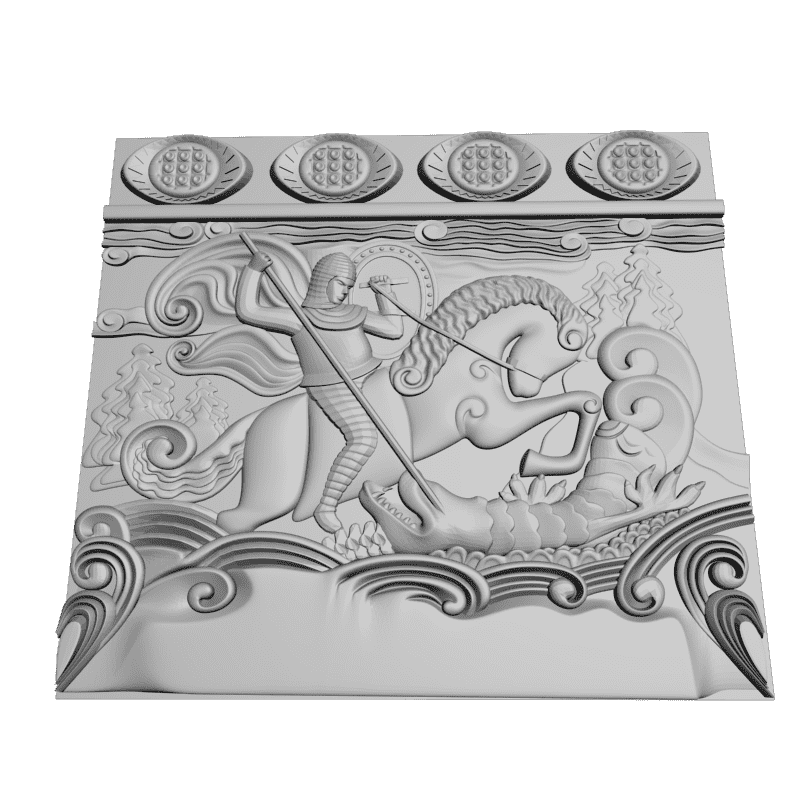картинка Рыцарь на коне D12-453 3D-STL.COM