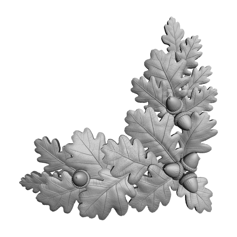 картинка Ветка дуба F4-030 3D-STL.COM