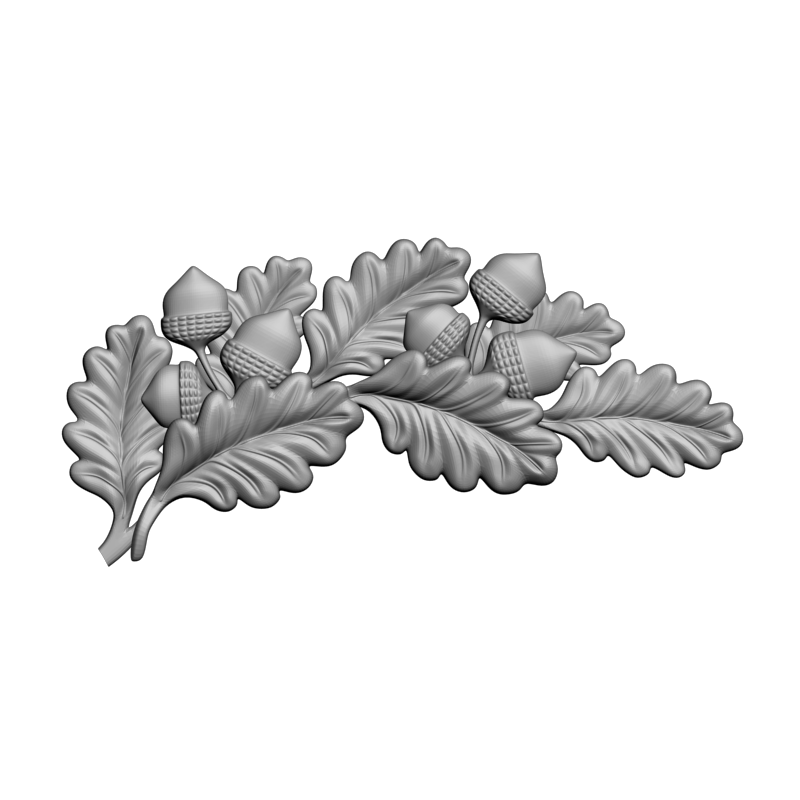 картинка Дубовые листья F4-136 3D-STL.COM
