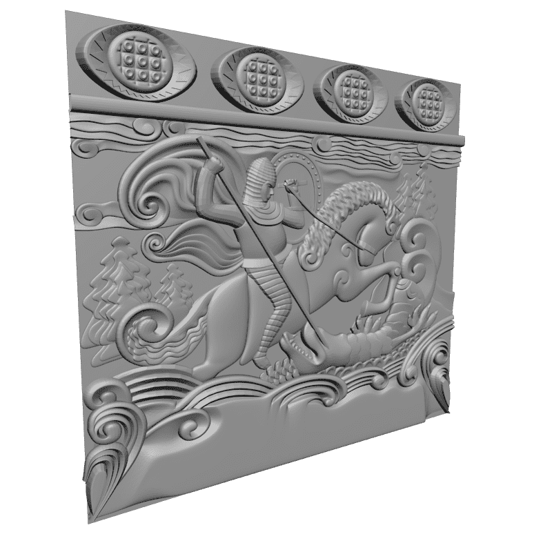 картинка Рыцарь на коне D12-453 3D-STL.COM