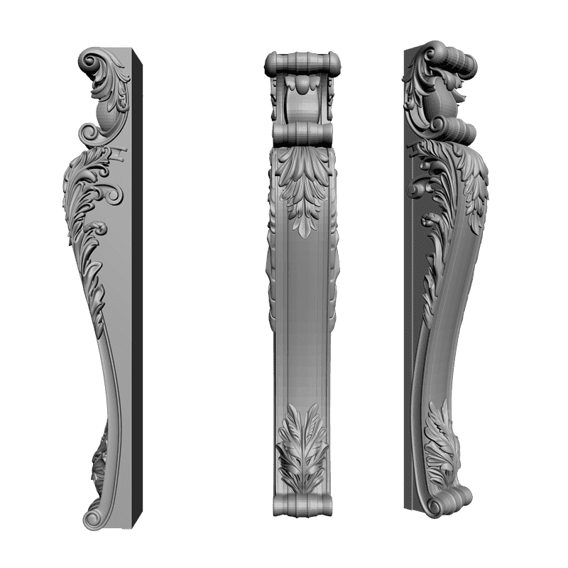 картинка Деталь камина резного H4-017 3D-STL.COM