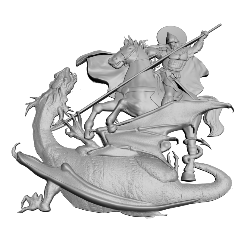 картинка Георгий Победоносец L1-134 3D-STL.COM
