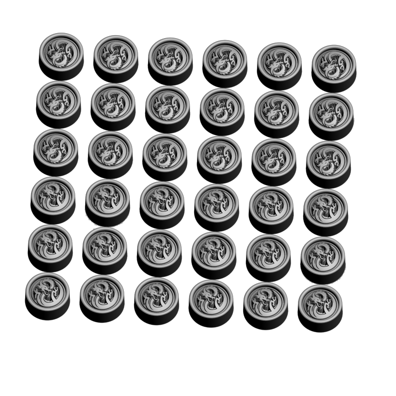 картинка Фишки с драконом PI2-130 3D-STL.COM