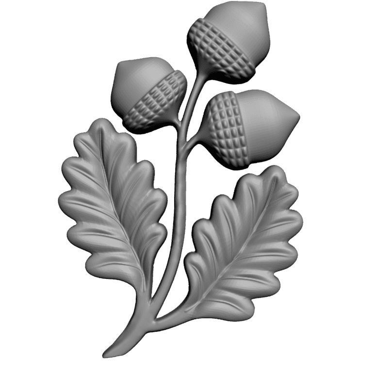 картинка Дубовая ветка F4-076 3D-STL.COM