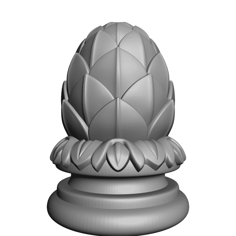 картинка Шишка резная D20-019 3D-STL.COM