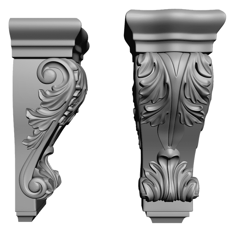 картинка Кронштейн резной D9-150 3D-STL.COM