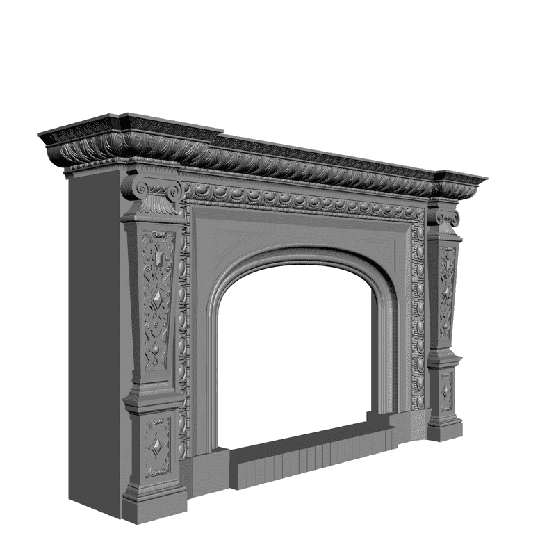 картинка Камин H4-008 3D-STL.COM