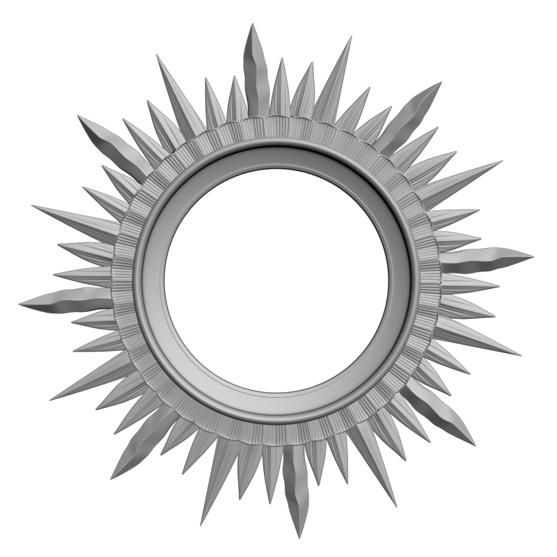 картинка Круглая рамка солнышком D14-705 3D-STL.COM