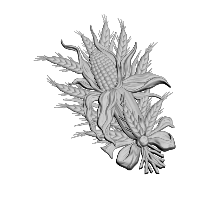 картинка Кукуруза и пшеница F4-086 3D-STL.COM